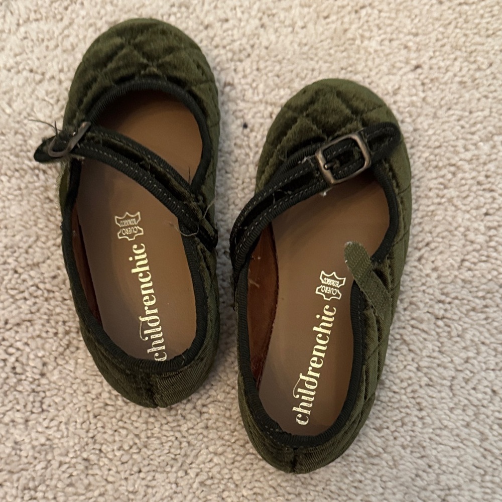 Quilted Kids Dress Shoes - Dark Green - Picture 4 of 4